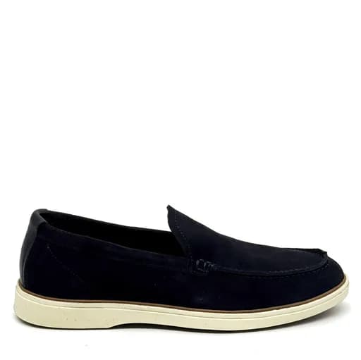 Ανδρικά Δερμάτινα Suede Χειροποίητα Loafers Navy Μπλε Diadoch 2542-BLUE
