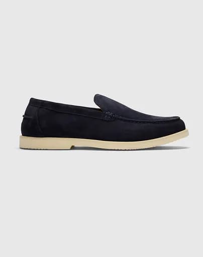 SELECTED SLMOWEN SUEDE CLEAN LOAFER 16101240-Dark Navy DarkBlue